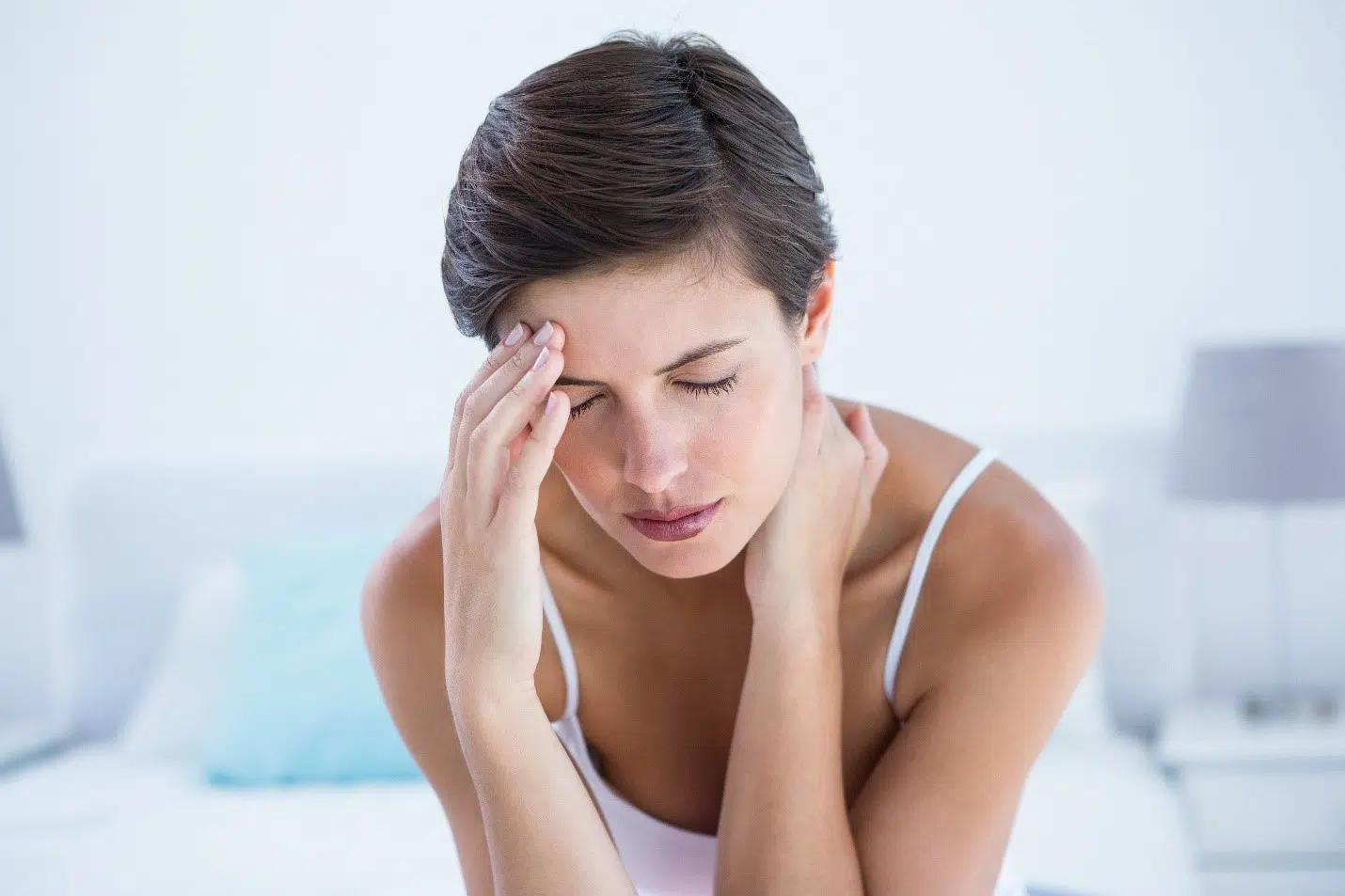 woman suffering from headache